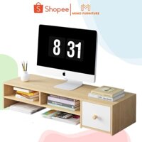 Kệ Để Máy Tính, Kệ Laptop Để Bàn Kèm Kệ Để Sách Có Ngăn Tủ Mã Mới