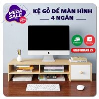 Kệ để máy tính kiêm kệ sách. Kích thước: Rộng 70x Sâu 20, cao 17cm