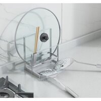 Kệ để nắp vung nồi thìa muỗng khi nấu ăn inox 304 Nanichino