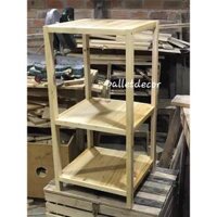 Kệ để nồi chiên không dầu, kệ để lò nướng lò vi sóng, kệ bếp đa năng gỗ thông tự nhiên