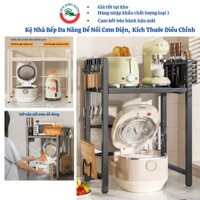 Kệ Để Nồi Cơm Điện, Kệ Nhà Bếp Đa Năng Để Lò Vi Sóng, Kích Thước Kệ Có Thể Điều Chỉnh, Khung Thép