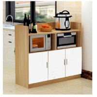 Kệ để nồi cơm điện lò nướng để lò vi sóng tủ bếp mã KB14 cao cấp sản xuất tại Việt Nam - Vàng cánh trắng - Gỗ dày 12li