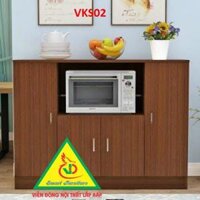 Kệ để nồi cơm điện lò nướng, lò vi sóng tủ bếp VKS02 - Vân gỗ nâu đỏ