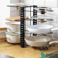 Kệ để nồi xoong, chảo đồ bếp đa năng siêu tiện lợi