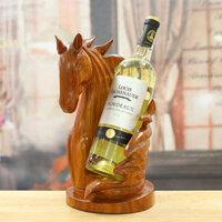 Kệ để rượu vang Ngựa gỗ hồng sắc KR067