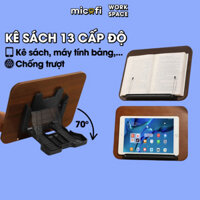 Kệ Để Sách Micofi, Kệ Sách Đựng Gỗ, Giá Vở Đa Năng Kê Laptop Đỡ Máy Tính Bảng Nhỏ Góc Đồ 13 Mức Điều Chỉnh