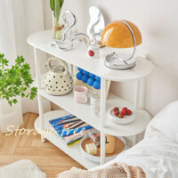 Kệ để sàn nhiều tầng phòng khách phòng ngủ gia dụng Giá để đồ bên giường dựa vào tường kệ trưng bày giá sách phong cách ins ZFUC