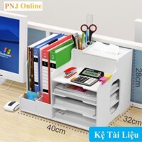 Kệ để tài liệu, hồ sơ, sách vở, bút, đồ dùng đa năng vật liệu gỗ nhựa cao cấp thiết kế hiện đại, tinh tế