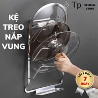 Kệ để treo vung nắp xoong nồi 100% INOX 304 gắn tường KỆ NẮP XOONG, inox 304 chuẩn chống han gỉ