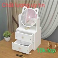 kệ để tủ mỹ phẩm mini kệ để đồ trang điểm có gương