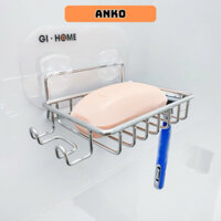 Kệ để xà bông Nhà Tắm Kèm Miếng Dán Siêu Chắc Chắn Không Khoan Đục, dao cạo râu, bông tắm Gi-Home XP25 inox 304 cao cấp