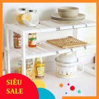 Kệ Để Xoong Nồi Gầm Bếp 2 Tầng Đa Năng Gọn Gàng, Ngăn Nắp Khung Inox Chịu Lực Tốt