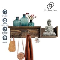 kệ decor trang trí Kệ Móc Treo Đồ, Móc Treo Quần Áo và phụ kiện Gắn Tường (gỗ thông sơn gốc nước)