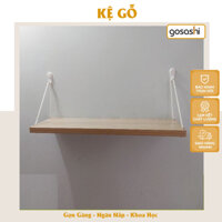 Kệ Decor Treo Tường Cao Cấp Phong Cách Tối Giảm, Nhiều Màu, Gỗ MDF Không Cong Vênh, Dễ Lắp Đặt Thương Hiệu Gosashi-KGTT - Vân Gỗ