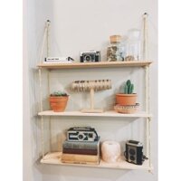 Kệ Decor Treo Tường Dây Thừng 3 Tầng