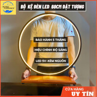 Kệ đèn hào quang đặt tượng SIZE ĐÈN 60CM- Kệ đèn led trang trí decor,thác khói trầm hương đèn Led