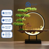 Kệ Đèn Led Hào Quang Tượng Phật Phong Thủy An Nhiên Hình Tròn Trang Trí Nhà Cửa Sân Vườn Tiểu Cảnh