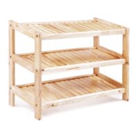 Kệ dép 3 tầng gỗ cao su