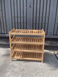 Kệ Dép 4 tầng gỗ cao su