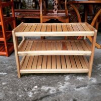 Kệ dép gỗ 3 tầng chất liệu gỗ thông