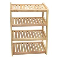 Kệ dép gỗ cao su 4 tầng dài 45cm