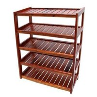 Kệ dép gỗ cao su 5 tầng dài 80cm