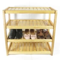KỆ DÉP GỖ THÔNG 4 TẦNG CAO CẤP- GIÁ ĐỂ GIÀY TIỆN LỢI