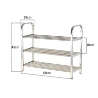 KỆ DÉP INOX 3 TẦNG DÀI 60CM