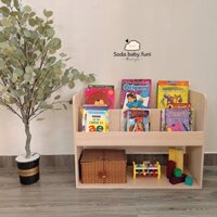 Kệ đồ chơi gỗ cho bé, kệ sách,  kệ ô vuông, kệ mầm non, kệ montessori, kệ sách cho bé - Toy shelf- Books