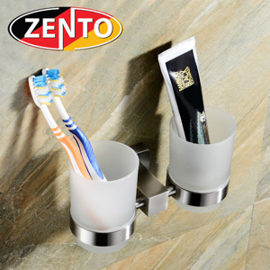 Kệ đỡ inox 304 kèm 2 cốc thủy tinh Zento HC1272