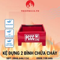 Kệ đựng 2 bình chữa cháy bằng tôn sơn tĩnh điện