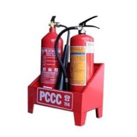 Kệ đựng 2 bình chữa cháy chất liệu tôn sắt, sơn tĩnh điện