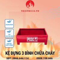 Kệ đựng 3 bình chữa cháy bằng tôn sơn tĩnh điện