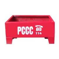 Kệ đựng 3 bình chữa cháy KB3 – Tôn sơn đỏ, có chữ PCCC 114