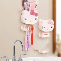 Kệ đựng bàn chải đánh răng Hello kitty dán tường trong nhà tắm