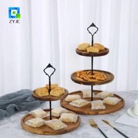 Kệ đựng bánh Cupcake ZYJC Tiệc cưới mộc mạc 2 / 3 lớp