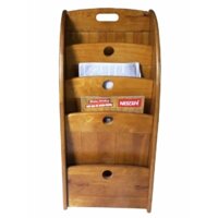 Kệ đựng báo, tạp chí bằng gỗ, kệ báo đẹp, kệ để tạp chí đẹp, kệ tạp chí 5 ngăn bằng gỗ, kệ để báo tạp chí gỗ 5 ngăn