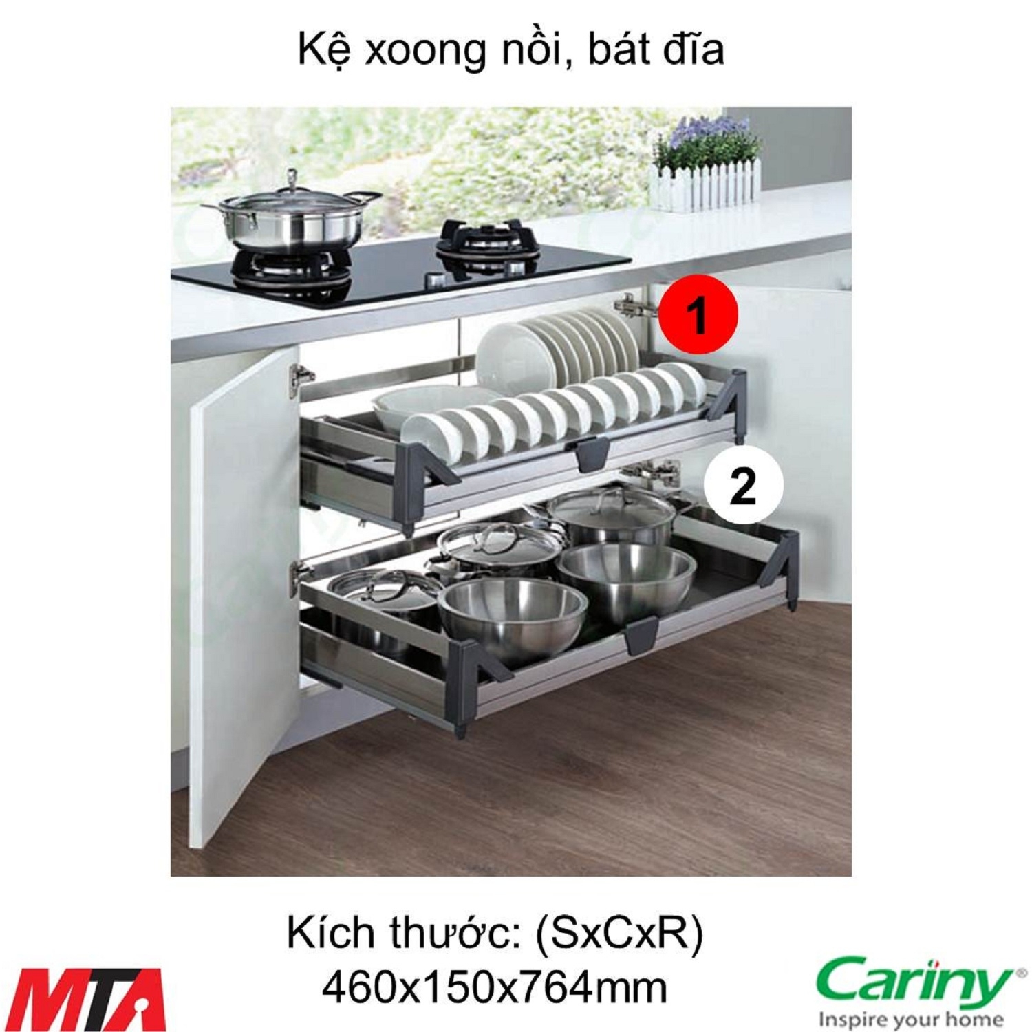 Kệ đựng bát đĩa Cariny CG26-800