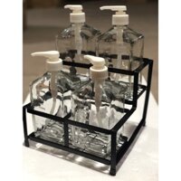 Kệ Đựng Bình Syrup - Dụng Cụ Giá Kệ Đựng Bình Bơm Pump Đường Siro 4 - 6 Ngăn Inox - Dụng Cụ Pha Chế