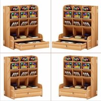 Kệ đựng bút 9 ngăn có ngăn kéo dưới