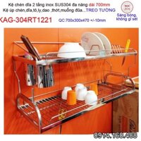 Kệ đựng chén bát 60cm, 70cm, 80cm,90cm, Kệ úp chén dĩa Inox 304 cao cấp, Kệ chén dĩa đa năng Kace