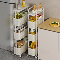 Kệ đựng chén bát gia vị dụng cụ nhà bếp đa năng có bánh xe NBSP009