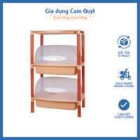 Kệ đựng chén bát nhiều tầng có nắp đậy, Kệ nhựa PP an toàn sử dụng trong gia đình