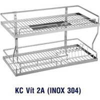 Kệ Đựng Chén Bát Treo Tường 2 TẦNG Bằng INOX 304  _2 TẦNG ĐỂ UP BÁT ĐĨA CAO CẤP