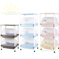 Kệ Đựng Chén Có Nắp Đậy 2 Tầng, 3 Tầng Lita Nhựa Hiệp Thành- Cứng Cáp, Bền Lâu, Gọn Đẹp.