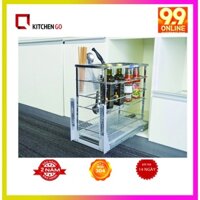 Kệ Đựng Dao Thớt & Gia Vị Đa Năng Ray Âm Giảm Chấn INOX 304 - Kitchengo