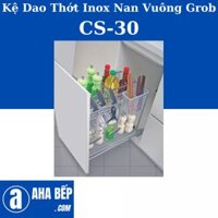 KỆ ĐỰNG DAO THỚT INOX NAN VUÔNG GROB CS-30