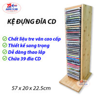 Kệ đựng đĩa CD DVD bằng tre loại cao cấp kệ chứa 39 đĩa