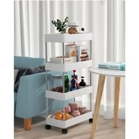 Kệ Đựng Đồ 4 Tầng Bằng Nhựa Có Bánh Xe Dễ Dàng Di Chuyển