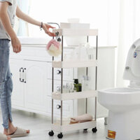 KỆ ĐỰNG ĐỒ 4 TẦNG CÓ BÁNH XE BẰNG NHỰA DỄ DÀNG DI CHUYỂN NHÀ BẾP TIỆN LỢI sỉ call sms
